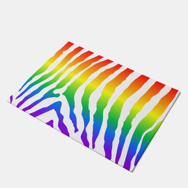 Tapete Rainbow Zebra Pattern (Inclinado)