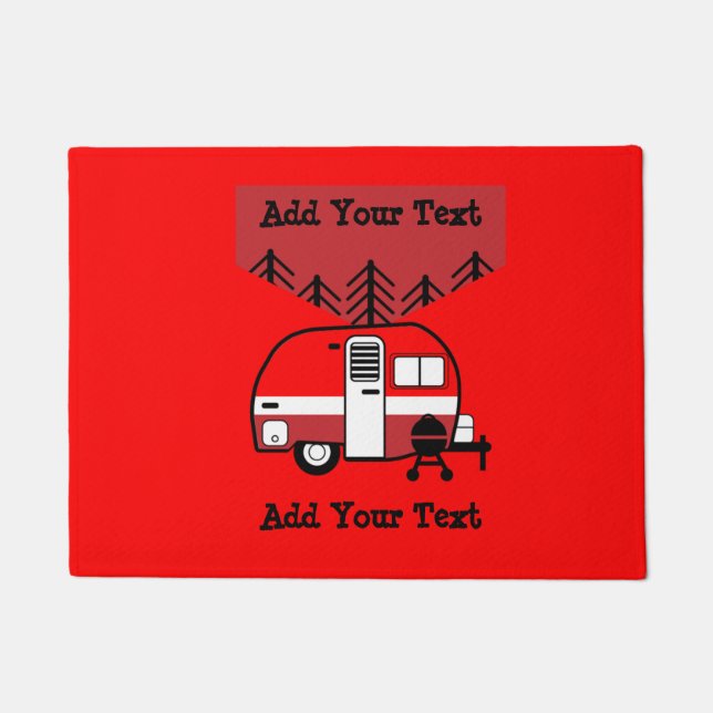 Tapete Rainha do Camper - Engraçado Camping RV Doormat (Frente)