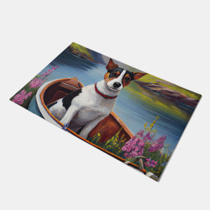Tapete Rat Terrier em uma Canoa: Uma Aventura Cênica