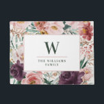 Tapete Receitas de cozedura floral elegante de cor aquosa<br><div class="desc">Moderna cor d'água,  script floral elegante de porta residencial,  tapete rosa,  design. Na tendência floral,  folhagem bela design botânica. Parte de uma coleção moderna.</div>