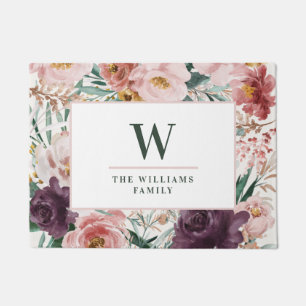 Tapete Receitas de cozedura floral elegante de cor aquosa