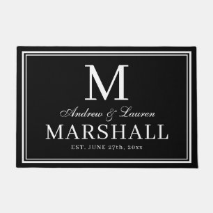 Tapete Recem casados Mínimo de Monograma do Casal Recém-T