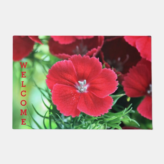 Tapete Red Dianthus Door Mat (Frente)