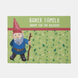 Tapete Red Green e Blue Gnomo para o inverno das Férias