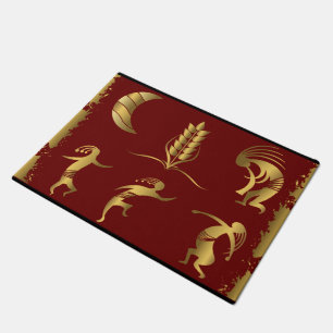 Tapete Red Music Dancing Kokopellis Rug