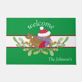 Tapete Red Robin Floral Door Mat