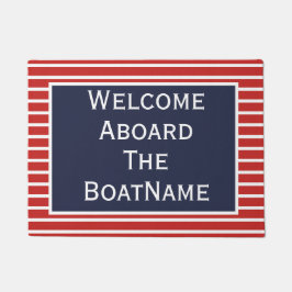Tapete Red White e Blue Welcome Aboard Doormat