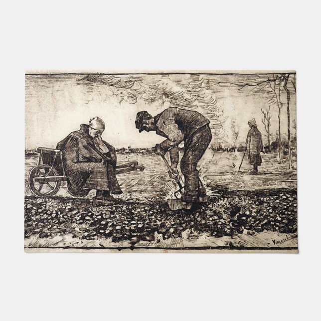 Tapete Refeições De Queima - Matra De Piso De Gogh (Frente)