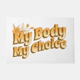 Tapete Refletor Floral Meu Corpo Minha Escolha Direitos d