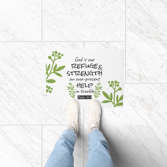 Tapete Refúgio divino - Salmo 46:1 para conforto espiritu (Interior)