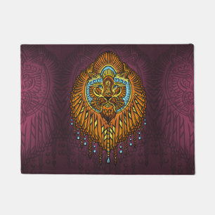 Tapete Regal Spirit Lion Ornamentado Tribal Mandala Roa