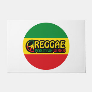 Tapete Reggae Music with positive vibes and reggae flag
