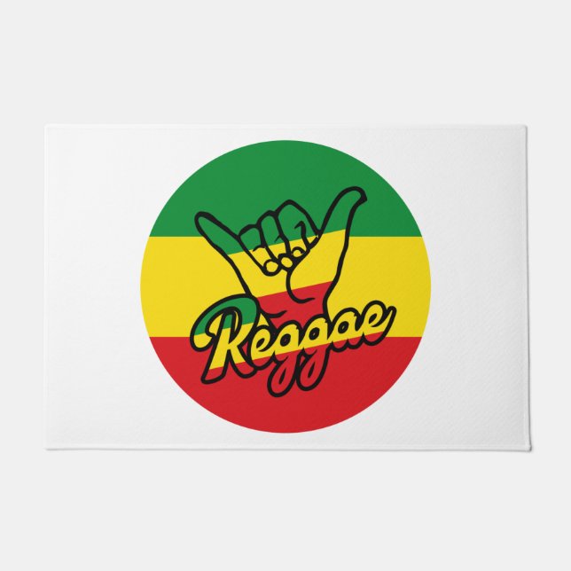 Tapete Reggae Shaka Hands with reggae colors (Frente)