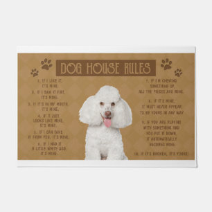 Tapete Regras da Casa de Cachorros, se ela quebrou, é sua