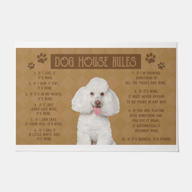 Tapete Regras da Casa de Cachorros, se ela quebrou, é sua (Frente)