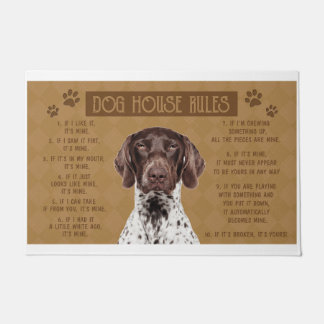 Tapete Regras Da Casa Dos Cachorros De Ponteiro, Se Quebr