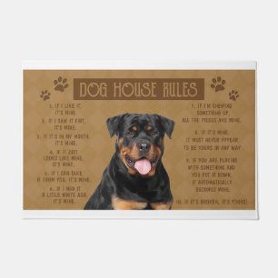 Tapete Regras da Casa dos Cachorros Rotduer, Se Quebrou,