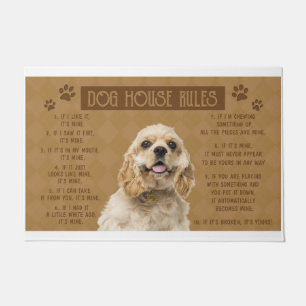 Tapete Regras da Casa dos Cachorros, se quebrou, é seu