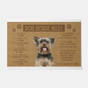 Tapete Regras da Yorkie Dog House, se quebrou, é seu