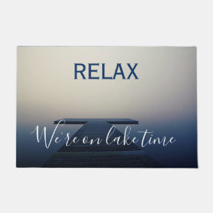 Tapete Relaxe Estamos no Lago Time Dock Nave