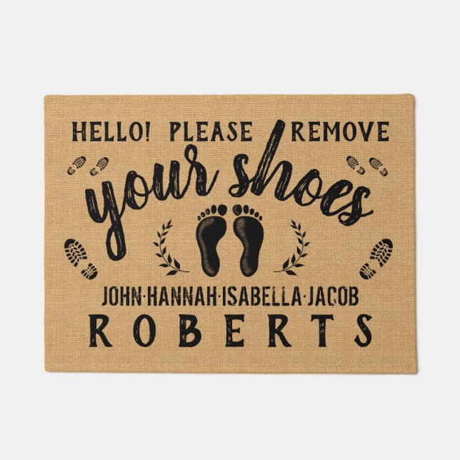 Tapete Remova por favor seu costume rústico da casa da (Frente)