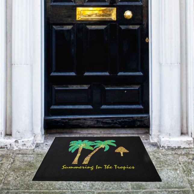 Tapete Resumindo Nos Trópicos (You're in vacation mode, when you display this Tropical welcome mat!)