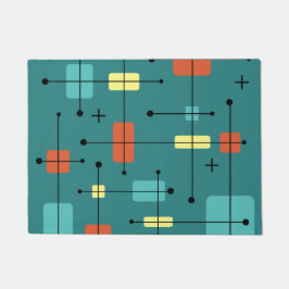 Tapete Retângulos Arredondados Teal Quadrado