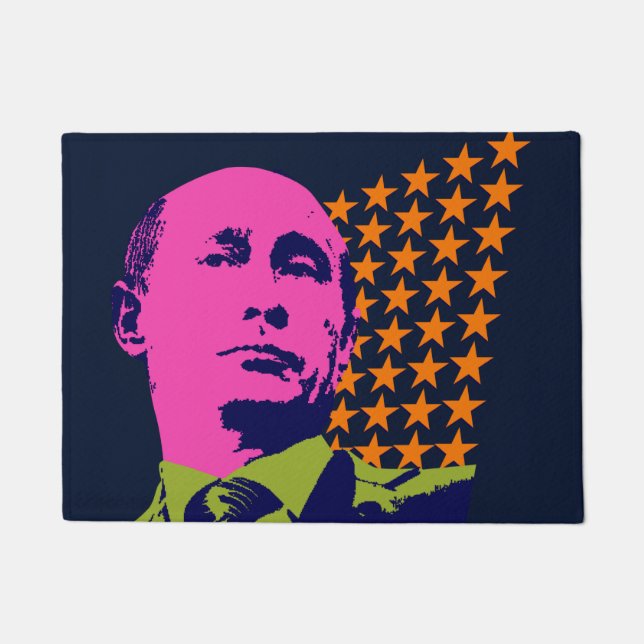 Tapete Retrato Pop Art Rosa de Putin (Frente)