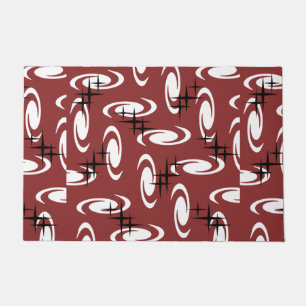 Tapete Retro Atomic Agirls Stars Patterno Burgundy