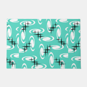 Tapete Retro Atomic Agirls Stars Turquoise