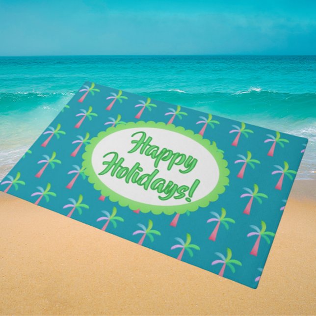 Tapete Retro Tropical Personalized Tropical Palms Holiday (For holidays or anytime…personalize it!)