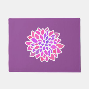 Tapete Retroativo da Flor de Hippie Rosa