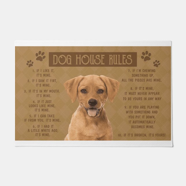 Tapete Rhodesian Ridgeback Dog House, Se Quebrasse (Frente)