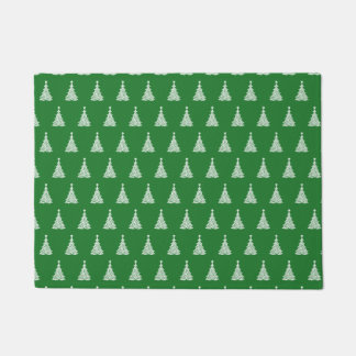 Tapete Rico Artístico Natal Padrão Verde Feriado