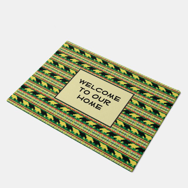 Tapete Rinocerontes Safari Weave Patterno (Inclinado)