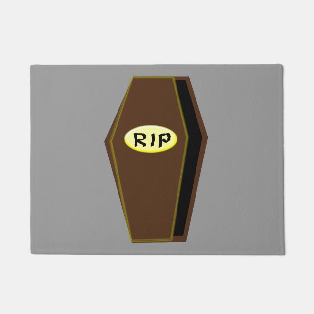 Tapete RIP Halloween Coffin of Doom Doormat (Frente)