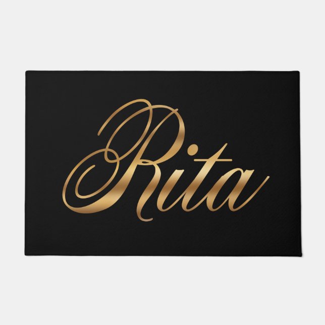 Tapete Rita gold Design Lettering Türmatte (Frente)