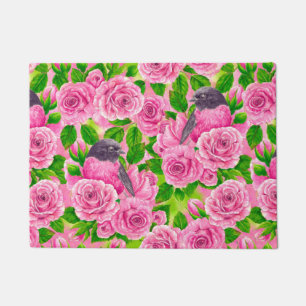 Tapete Robin rosa e rosas