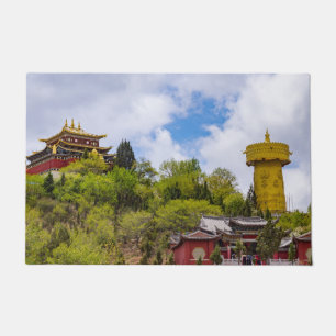 Tapete Roda de oração tibetana gigante em Shangri-la -