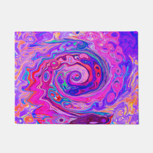 Tapete Rodovalho-roxo e Abstrato cor-de-laranja