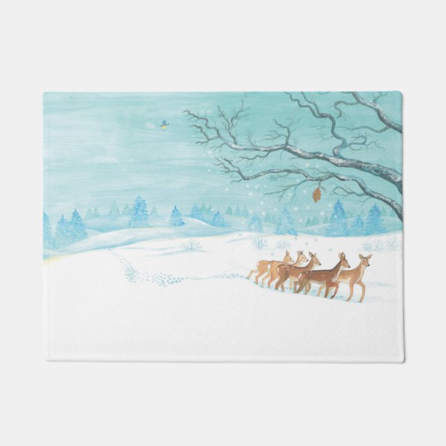 Tapete Roe Deer no inverno (Frente)