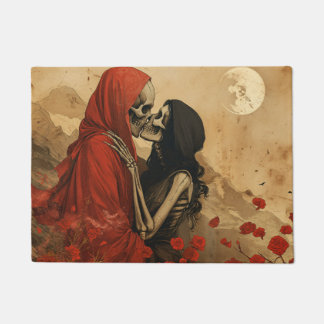 Tapete Romantic vintage Death Kiss Skeleton in love