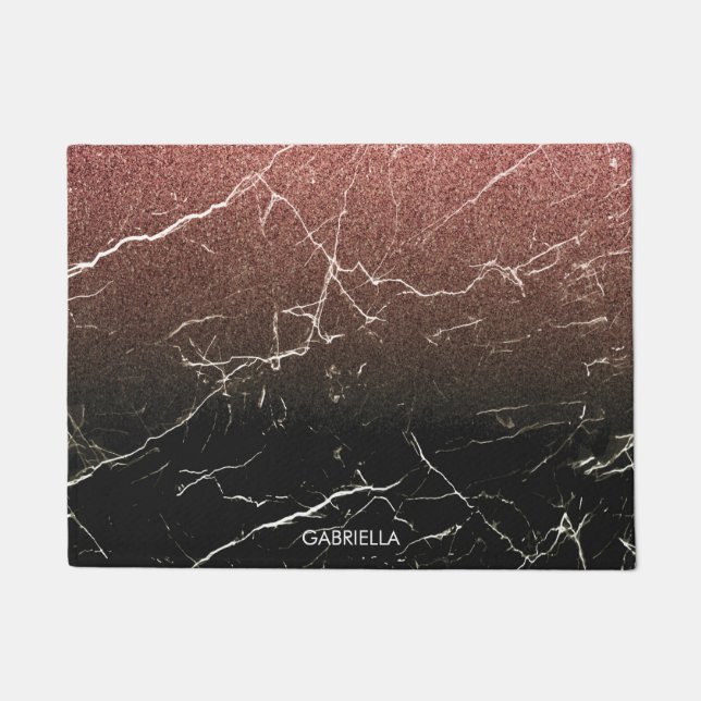 Tapete Rosa Glitter Black Marble (Frente)