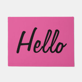 Tapete Rosa quente - olá! Doormat