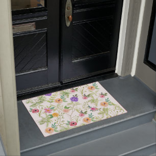 Tapete Rosa Roxo Amarelo Floral Shabby Chic
