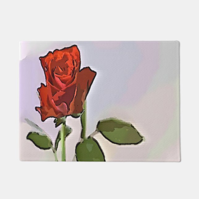 Tapete Rosa vermelha (Frente)