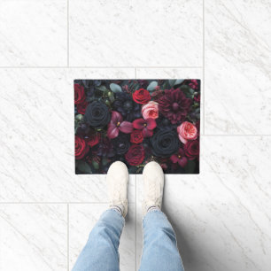 Tapete Rosas de Disposição Floral Escuro Elegante
