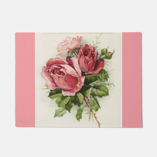 Tapete Rosas Florais Antigas Vintage (Frente)