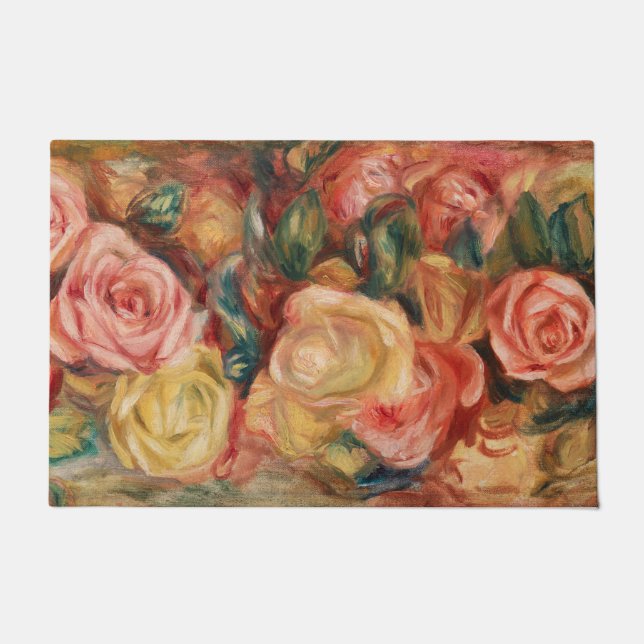 Tapete Rosas por pintura impressionista do Renoir (Frente)