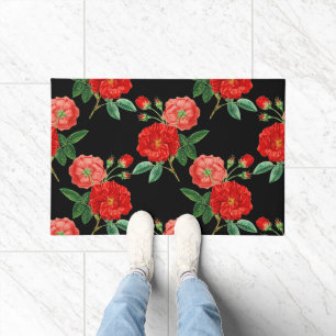 Tapete Rosas Vermelhas, Fundo Preto,